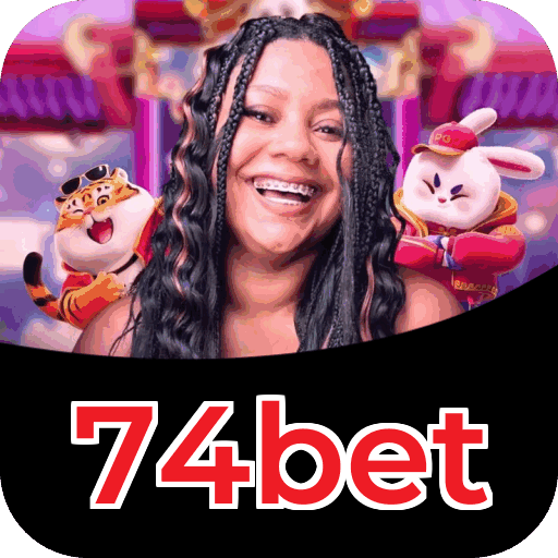 Interface do aplicativo 74bet mostrando jogos disponíveis no iOS e Android